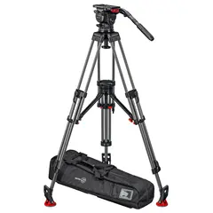 Sachtler System FSB 18T MkII ENG CF MS Fluid head, Tripod, Mid-Spreader, Bag