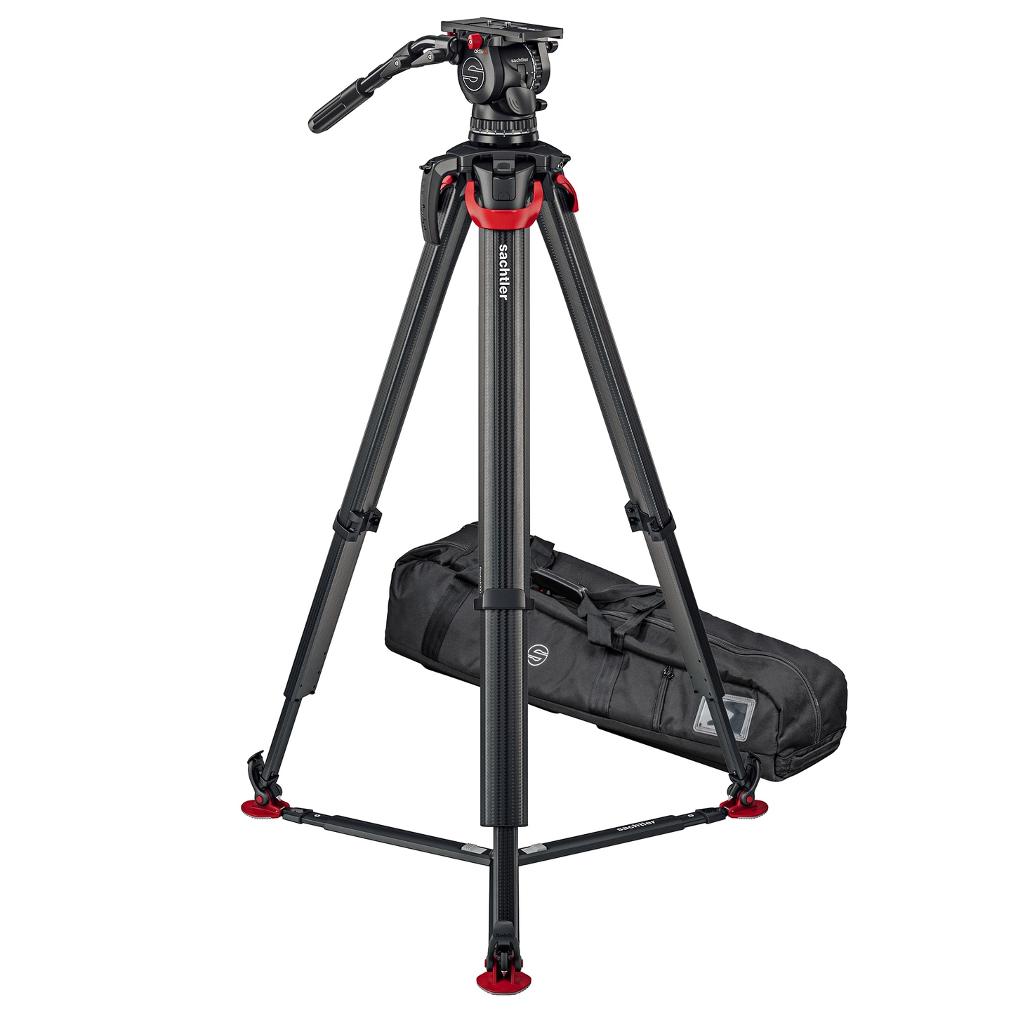 Sachtler System aktiv16T flowtech100 GS Fluid head, Tripod, Gr-Spreader, Bag