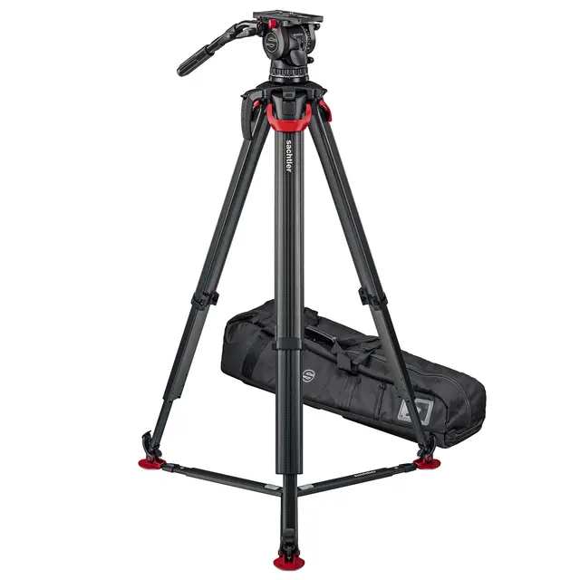 Sachtler System aktiv16T flowtech100 GS Fluid head, Tripod, Gr-Spreader, Bag 