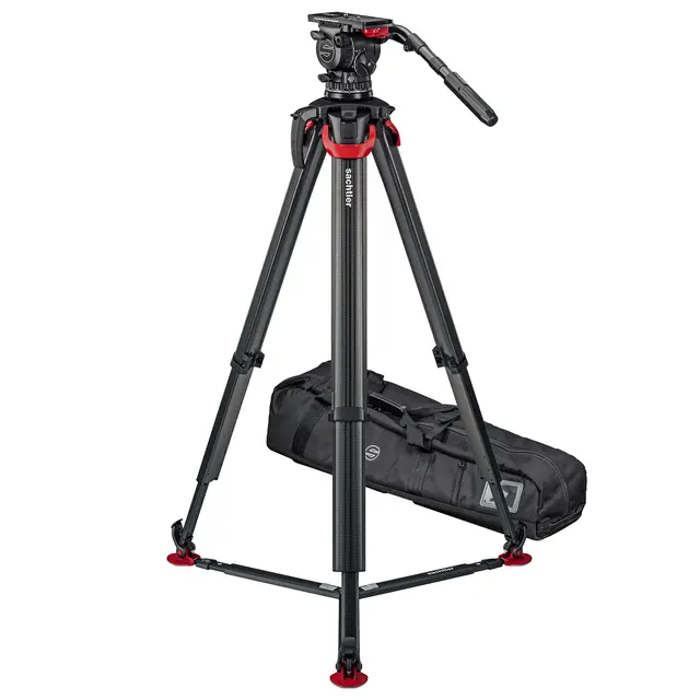 Sachtler System aktiv16T flowtech100 GS Fluid head, Tripod, Gr-Spreader, Bag 