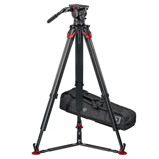 Sachtler System aktiv16T flowtech100 GS Fluid head, Tripod, Gr-Spreader, Bag 