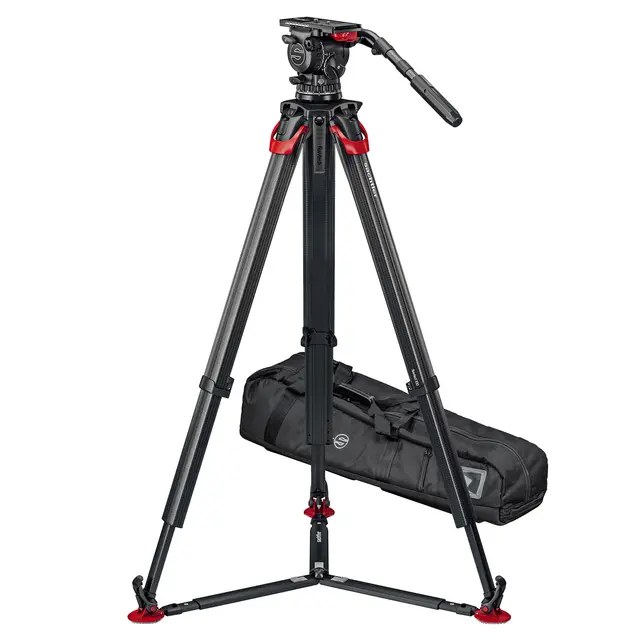 Sachtler System aktiv16T flowtech100 GS Fluid head, Tripod, Gr-Spreader, Bag 