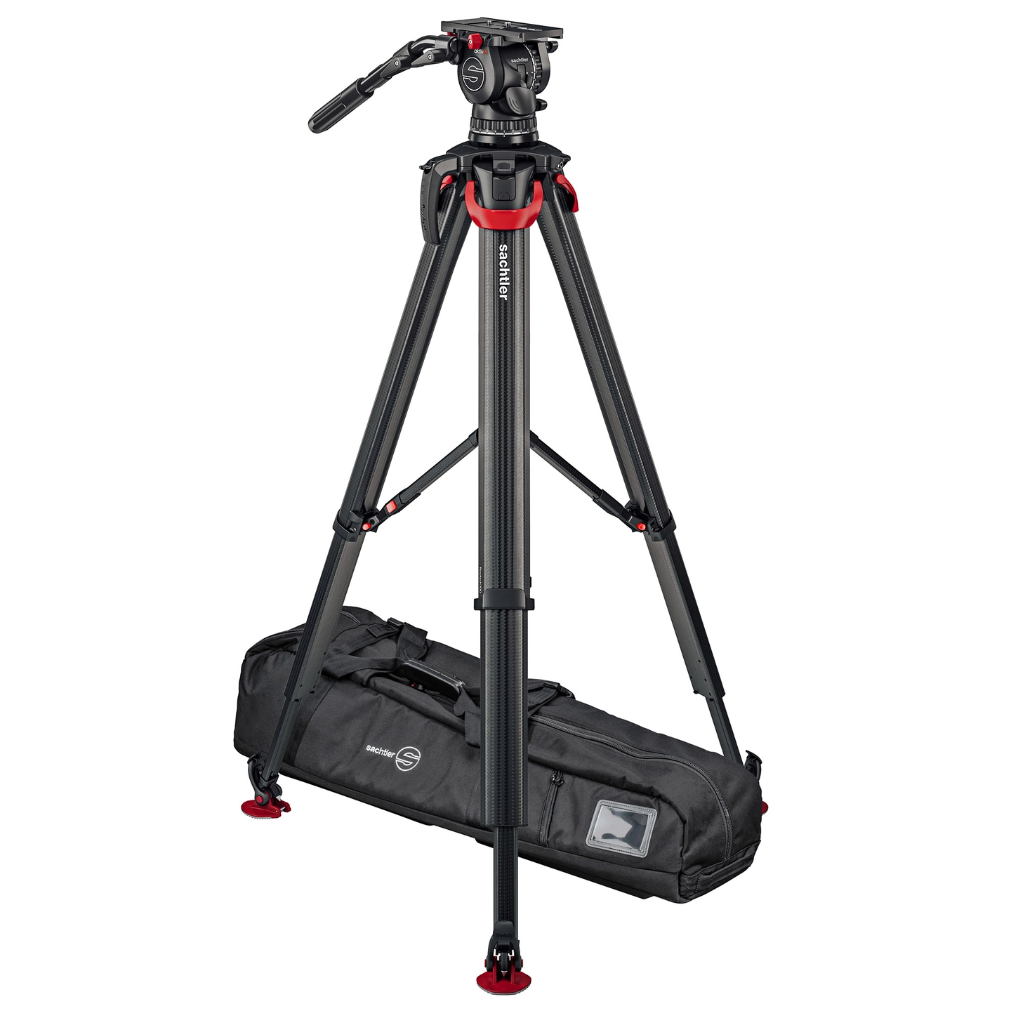 Sachtler System aktiv16T flowtech100 MS Fluid head, Tripod, Mid-Spreader, Bag