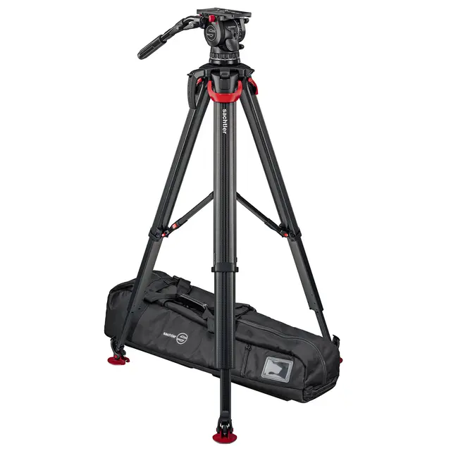 Sachtler System aktiv16T flowtech100 MS Fluid head, Tripod, Mid-Spreader, Bag 