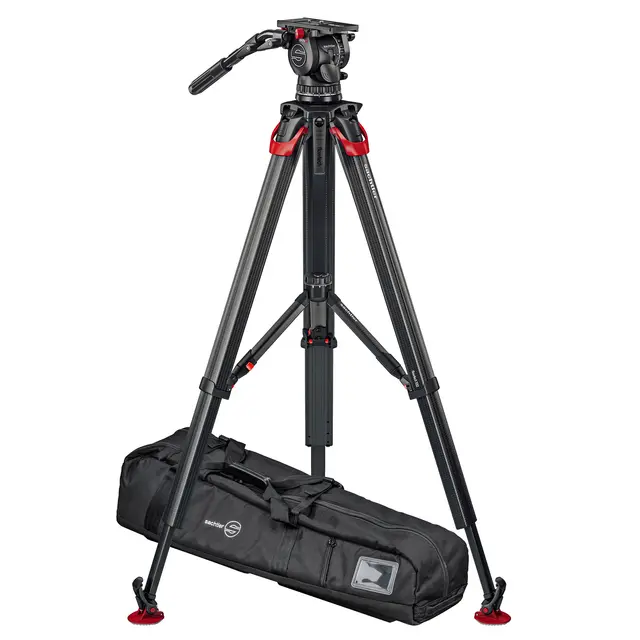 Sachtler System aktiv16T flowtech100 MS Fluid head, Tripod, Mid-Spreader, Bag 