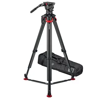 Sachtler System aktiv18T flowtech100 GS Fluid head, Tripod, Gr-Spreader, Bag