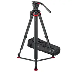 Sachtler System aktiv18T flowtech100 GS Fluid head, Tripod, Gr-Spreader, Bag