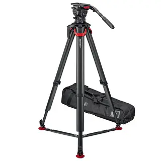 Sachtler System aktiv18T flowtech100 GS Fluid head, Tripod, Gr-Spreader, Bag