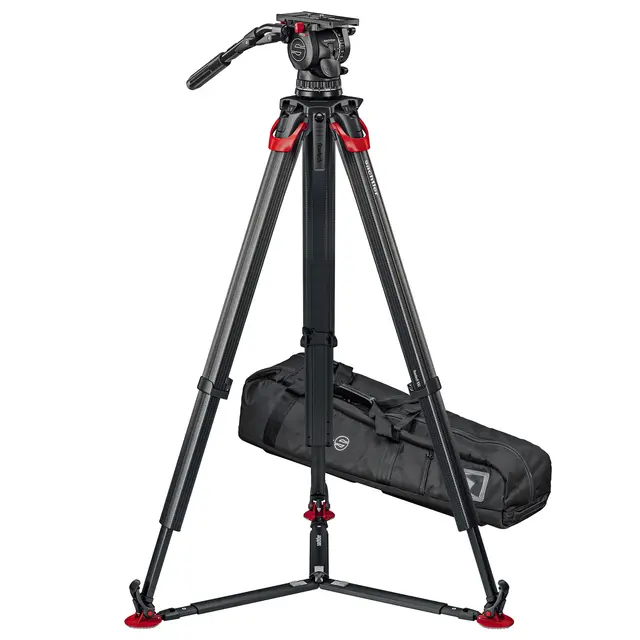 Sachtler System aktiv18T flowtech100 GS Fluid head, Tripod, Gr-Spreader, Bag 