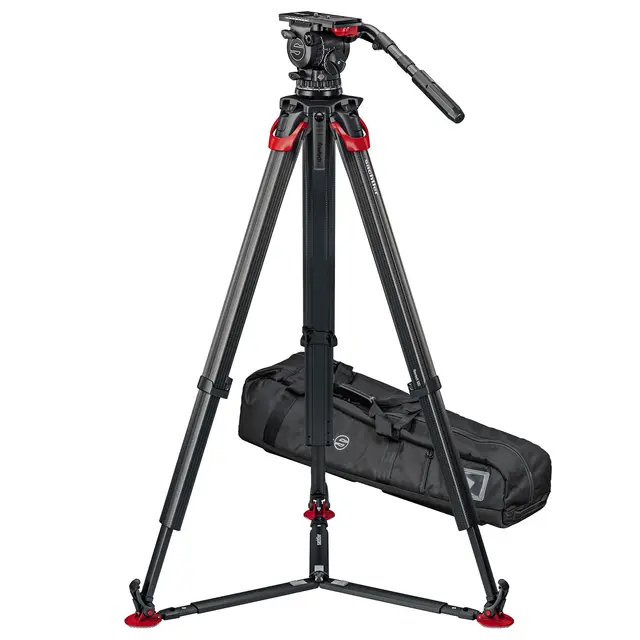 Sachtler System aktiv18T flowtech100 GS Fluid head, Tripod, Gr-Spreader, Bag 