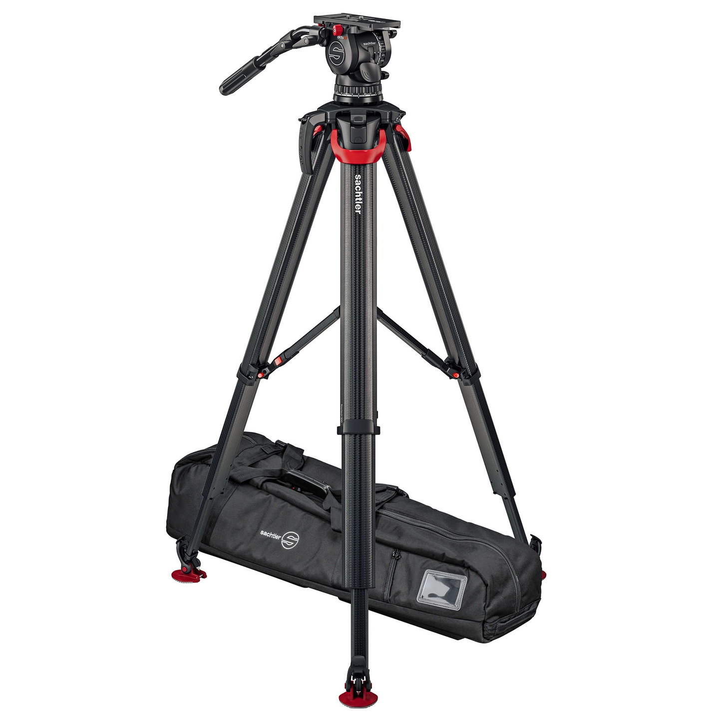 Sachtler System aktiv18T flowtech100 MS Fluid head, Tripod, Mid-Spreader, Bag