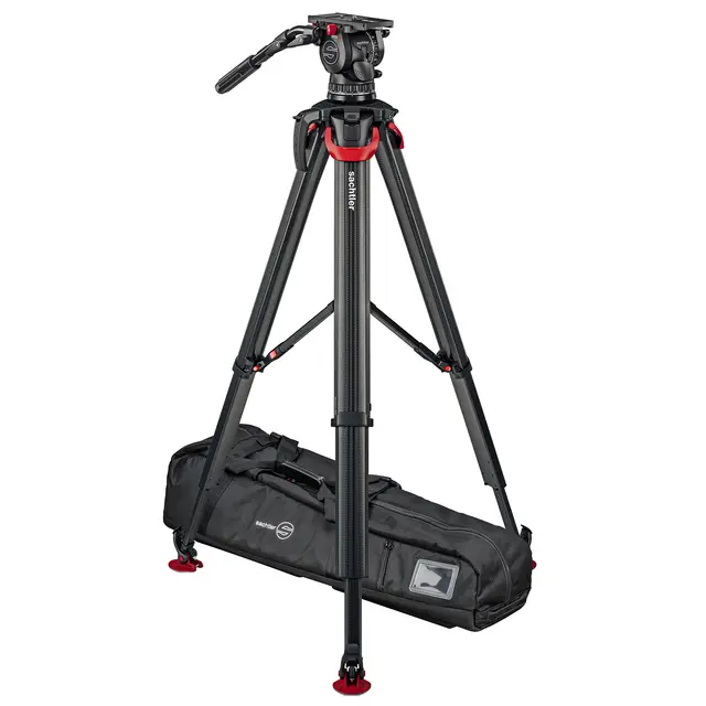 Sachtler System aktiv18T flowtech100 MS Fluid head, Tripod, Mid-Spreader, Bag 