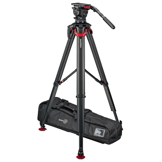 Sachtler System aktiv18T flowtech100 MS Fluid head, Tripod, Mid-Spreader, Bag 