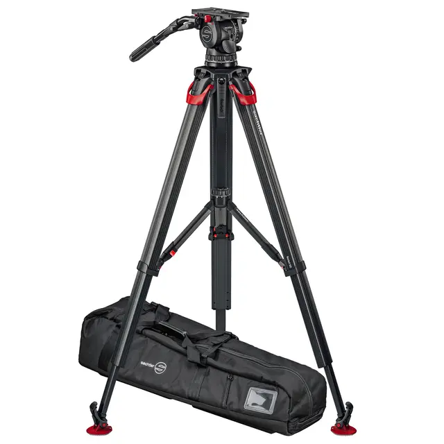 Sachtler System aktiv18T flowtech100 MS Fluid head, Tripod, Mid-Spreader, Bag 