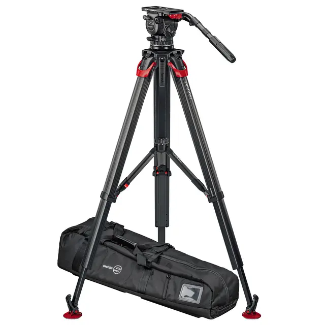 Sachtler System aktiv18T flowtech100 MS Fluid head, Tripod, Mid-Spreader, Bag 