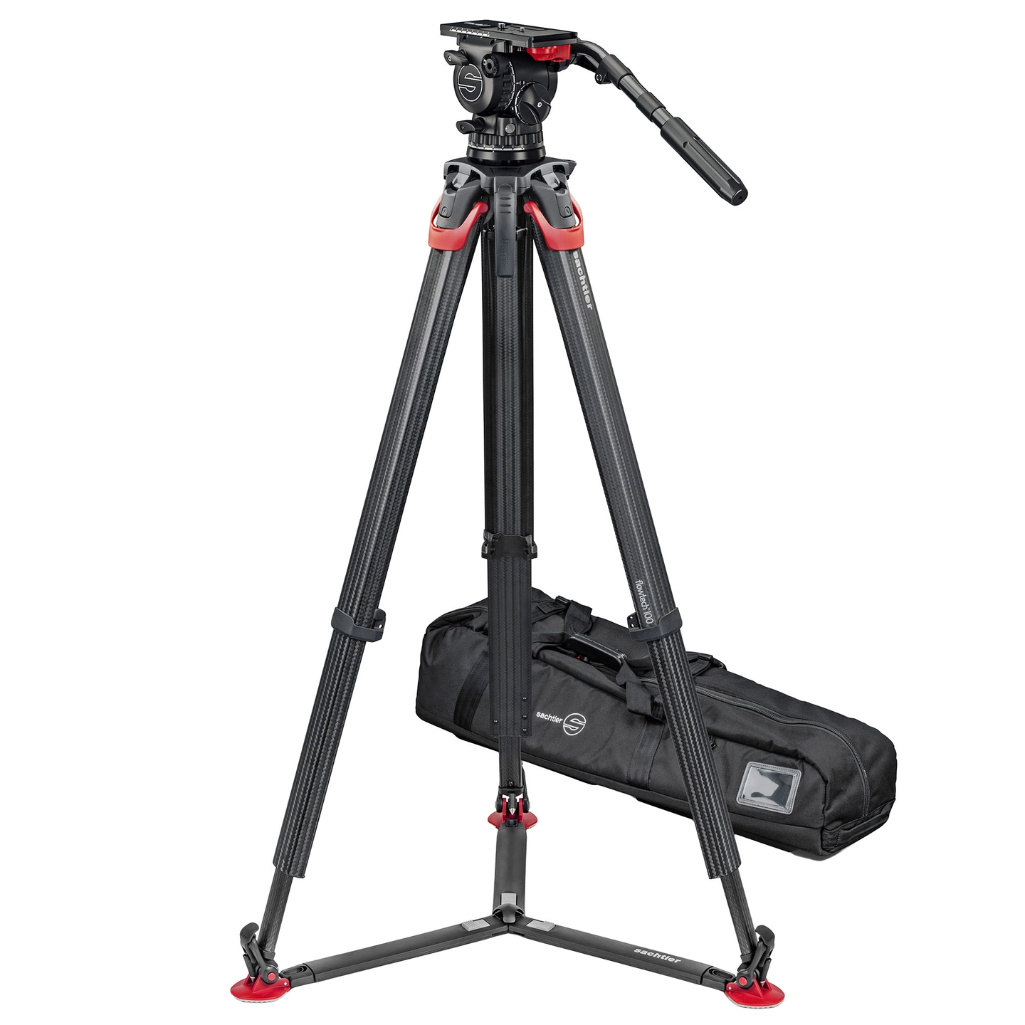 Sachtler System FSB 18T MkII flowtech100 GS Fluid head, Tripod, Gr-Spreader, Bag