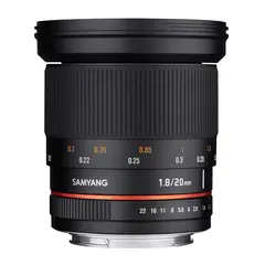 Samyang 20mm f/1.8 ED AS UMC Canon EF Canon EF. Manuell fokus