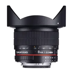 Samyang 8mm f/3.5 UMC Fish-Eye CS II EF Canon EF. APS-C.  Manuell fokus