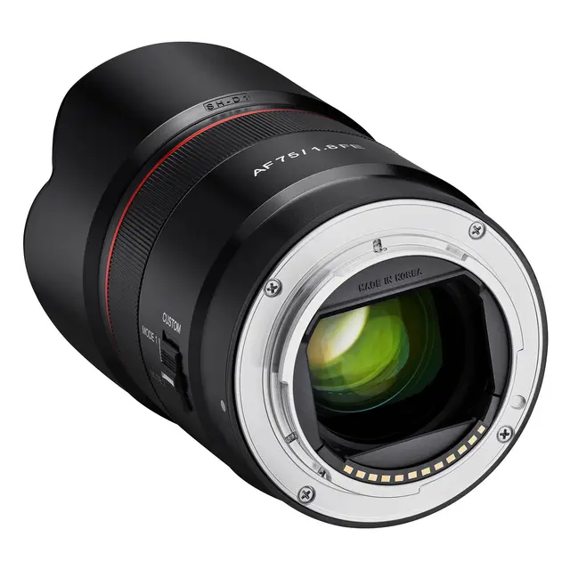 Samyang AF 75mm f/1.8 FE Sony E-Mount Fullformat. Ø58mm 