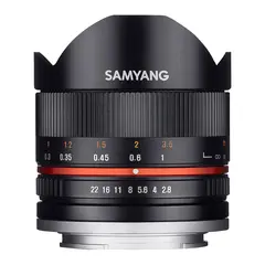 Samyang 8mm f/2.8 UMC Fish-Eye II FX Sort. Fuji X fatning. Manuell fokus