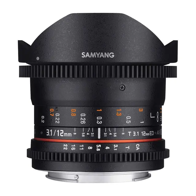Samyang 12mm T3.1 VDSLR Fuji X Fuji X Mount Fisheye 