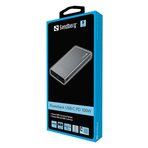 Sandberg Powerbank USB-C PD 100W 2000mAh 20000 mAh