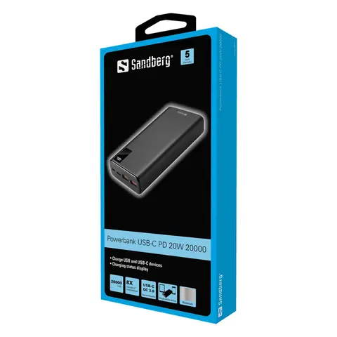 Sandberg Powerbank USB-C PD 20W 20000 20000 mAh USB-A + USB-C PD 20W