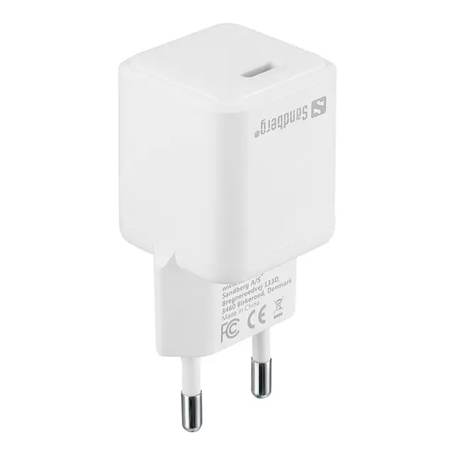 Sandberg USB-C AC Charger PD20W EU PD-strømforsyning Max 20W 1 x USB-C 