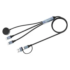 Sandberg 3-in-1 Travel Charge Cable 100W 1,2m kabel USB-C + A - USB-C Apple Watch