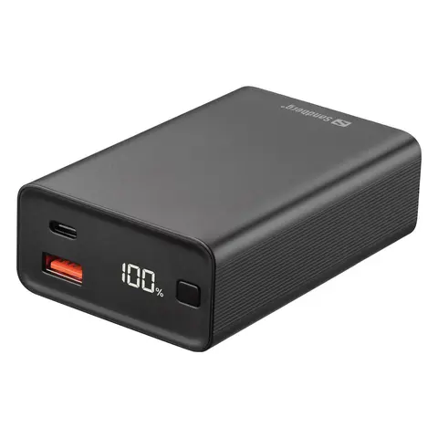 Sandberg Travel Powerbank PD65W 20000 mAh USB-C og USB A