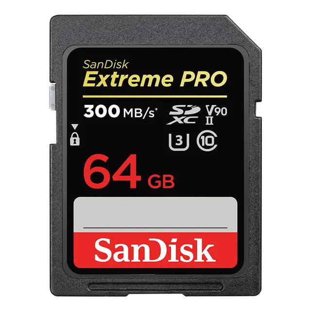 Sandisk SDXC Extreme Pro 64GB V90 64GB Minnekort. 300MB/s UHS-II V90 
