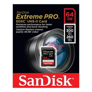 Sandisk SDXC Extreme Pro 64GB V90 64GB Minnekort. 300MB/s UHS-II V90