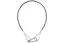 Sikkerhetswire 70cm 3mm wire med svart plast og karabin