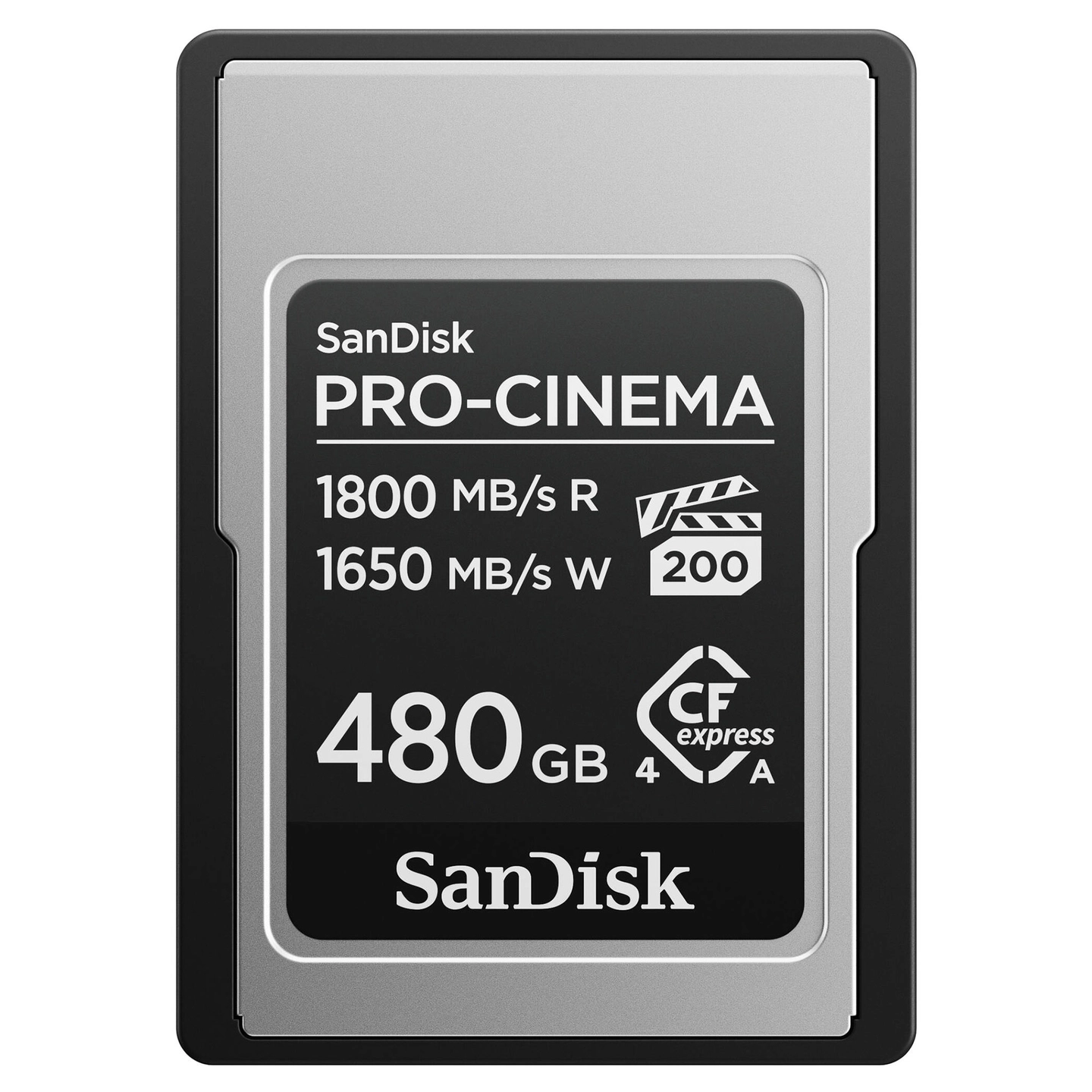 Sandisk 480GB CFexpress Type A ProCinema Type A, Max Read 1800 - Write 1650 MB/s