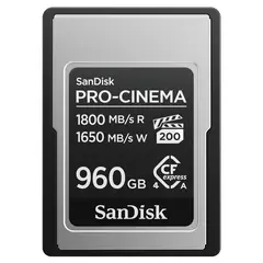 Sandisk 960GB CFexpress Type A ProCinema 960GB. R1800MB/s W 1650MB/s