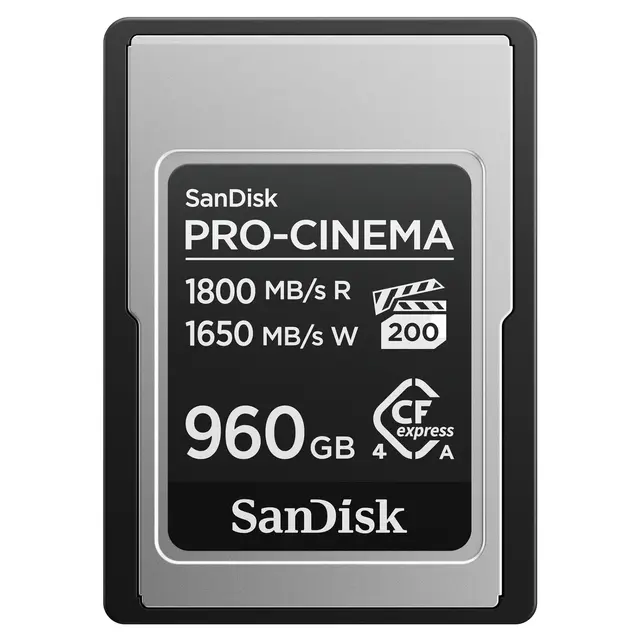 Sandisk 960GB CFexpress Type A ProCinema 960GB. R1800MB/s W 1650MB/s 