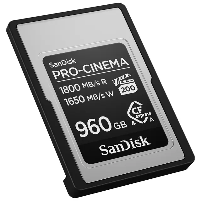 Sandisk 960GB CFexpress Type A ProCinema 960GB. R1800MB/s W 1650MB/s 