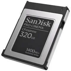 Sandisk 320GB CFexpress Type B ProCinema 320GB. R1700MB/s W 1400MB/s