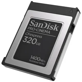 Sandisk 320GB CFexpress Type B ProCinema 320GB. R1700MB/s W 1400MB/s