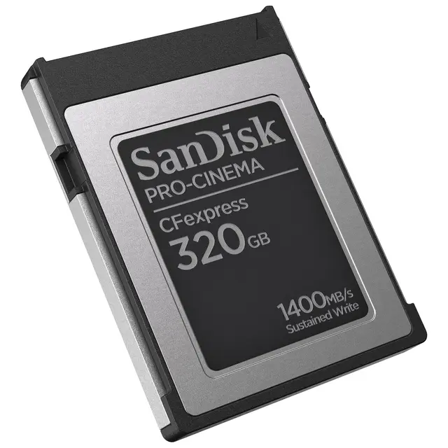 Sandisk 320GB CFexpress Type B ProCinema 320GB. R1700MB/s W 1400MB/s 