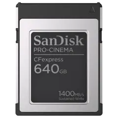 Sandisk 640GB CFexpress Type B ProCinema 640GB. R1700MB/s W 1400MB/s