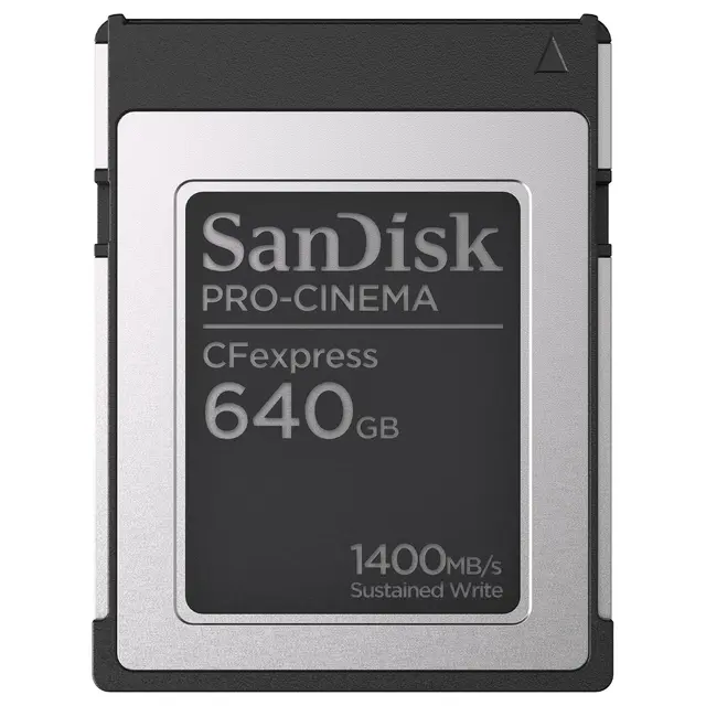 Sandisk 640GB CFexpress Type B ProCinema 640GB. R1700MB/s W 1400MB/s 