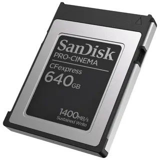 Sandisk 640GB CFexpress Type B ProCinema 640GB. R1700MB/s W 1400MB/s