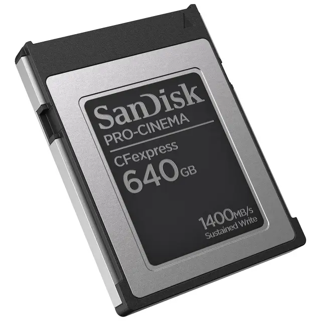 Sandisk 640GB CFexpress Type B ProCinema 640GB. R1700MB/s W 1400MB/s 