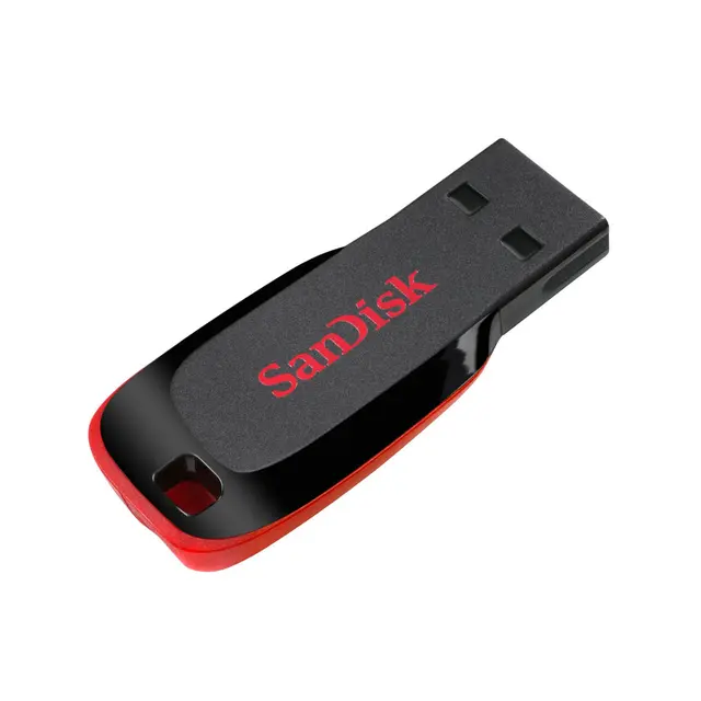 Sandisk USB-Minne 2.0 Cruzer Blade 128GB Sort minnepinne. 