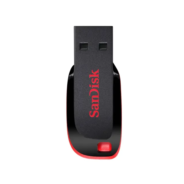 Sandisk USB-Minne 2.0 Cruzer Blade 128GB Sort minnepinne. 