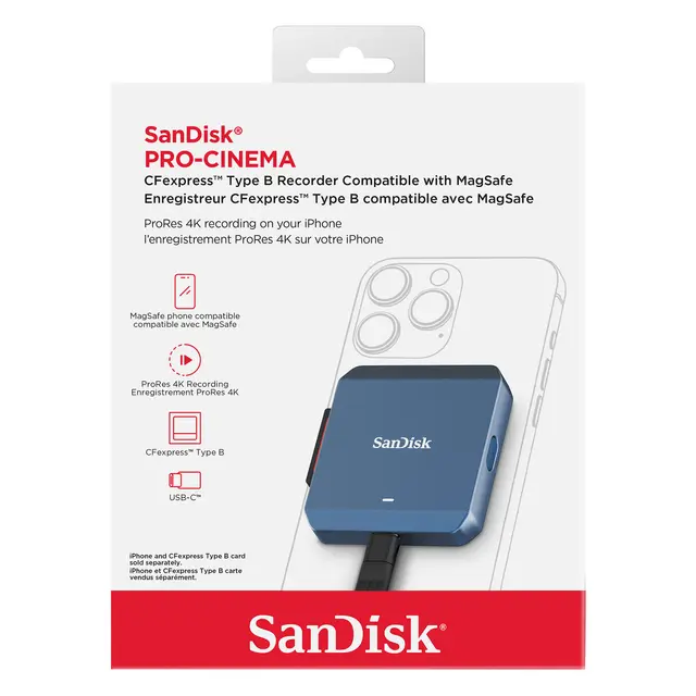 Sandisk Pro-Cinema CFexpress B Recorder Recorder for CFexpress Type B. USB-C 3.2 