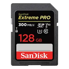 Sandisk SDXC Extreme Pro 128GB V90 128GB Minnekort. 300MB/s UHS-II V90