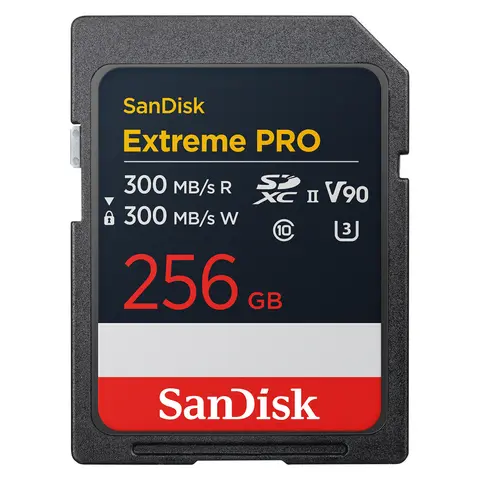 Sandisk SDXC Extreme Pro 256GB V90 256GB. UHS-II. R:300/W:300