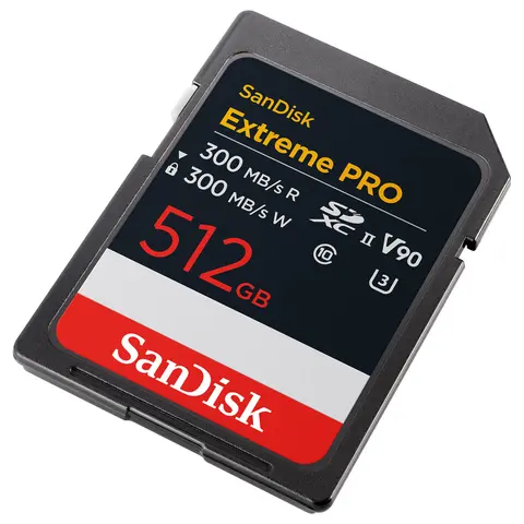 Sandisk SDXC Extreme Pro 512GB V90 512GB. UHS-II. R:300/W:300